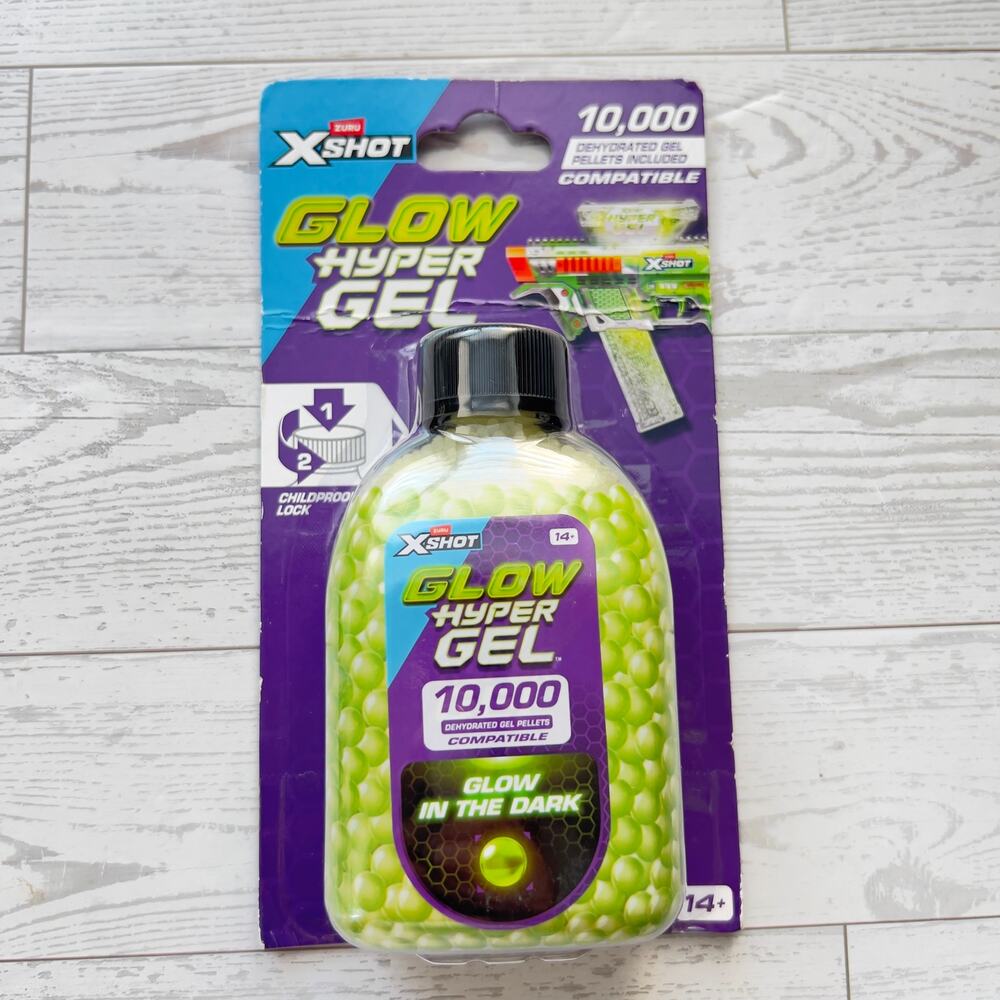 X-Shot Glow In The Dark Hyper Gel Pellets 10,000 Blaster Refill Zuru
